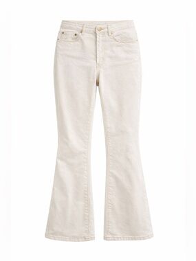 Boden flare jeans cream high rise stretch denim US 10R